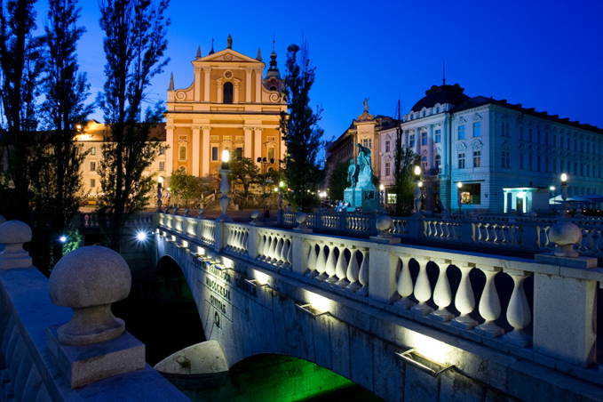 Ljubljana på natten